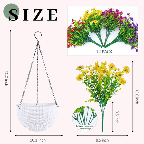 Der Rose UV-resistant hanging flowers stay vibrant in sun