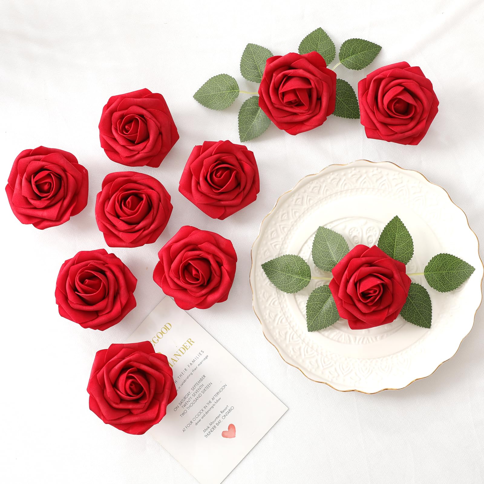 DerBlue versatile roses for boutonnieres, cake flowers, and decor.