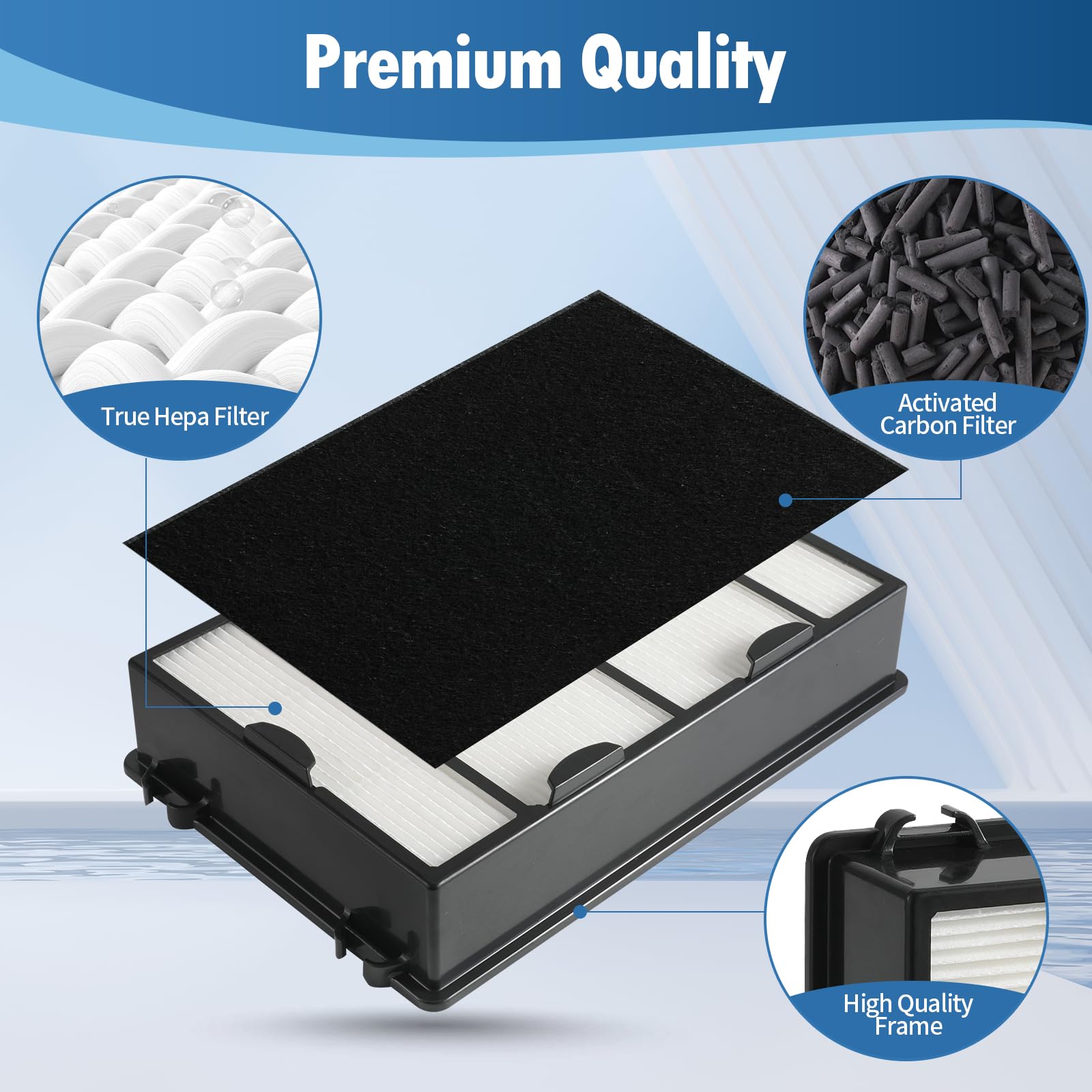 DerBlue hapf600 filter dimensions fit snugly in compatible Holmes/GE purifiers.