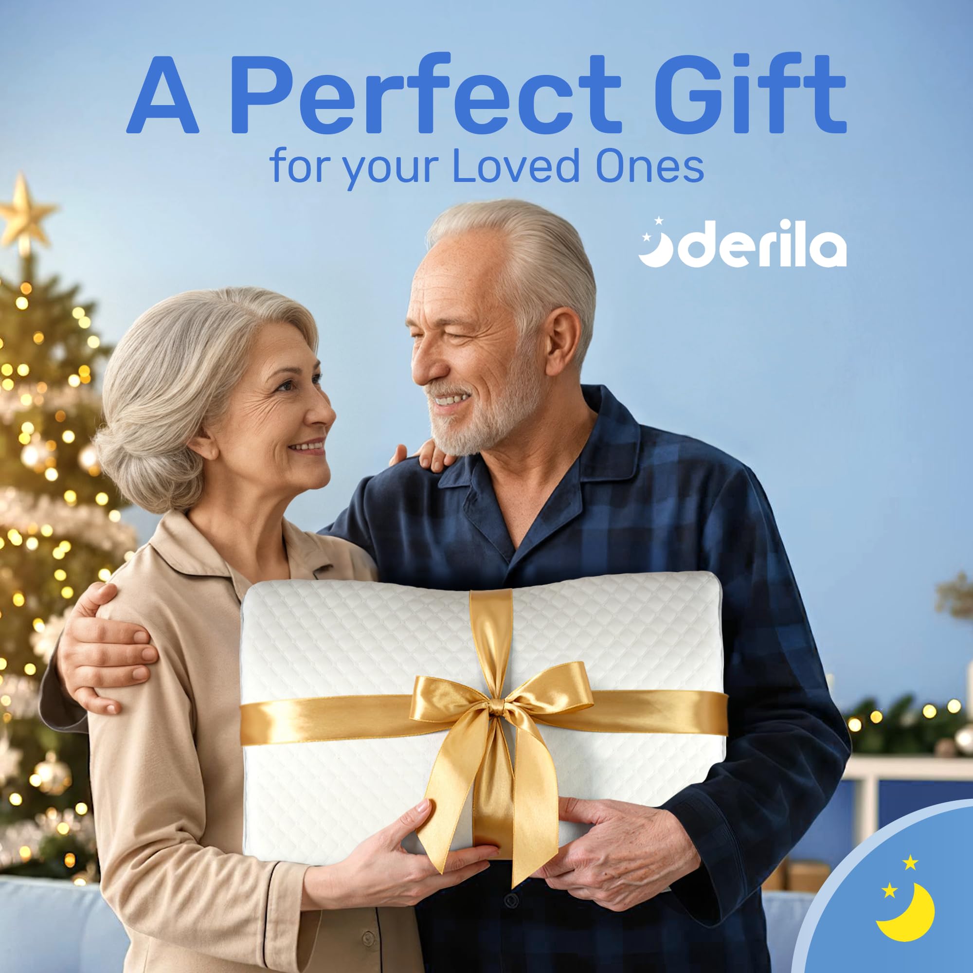 Derila memory-foam pillow with breathable cover for cool, sweat-free nights.