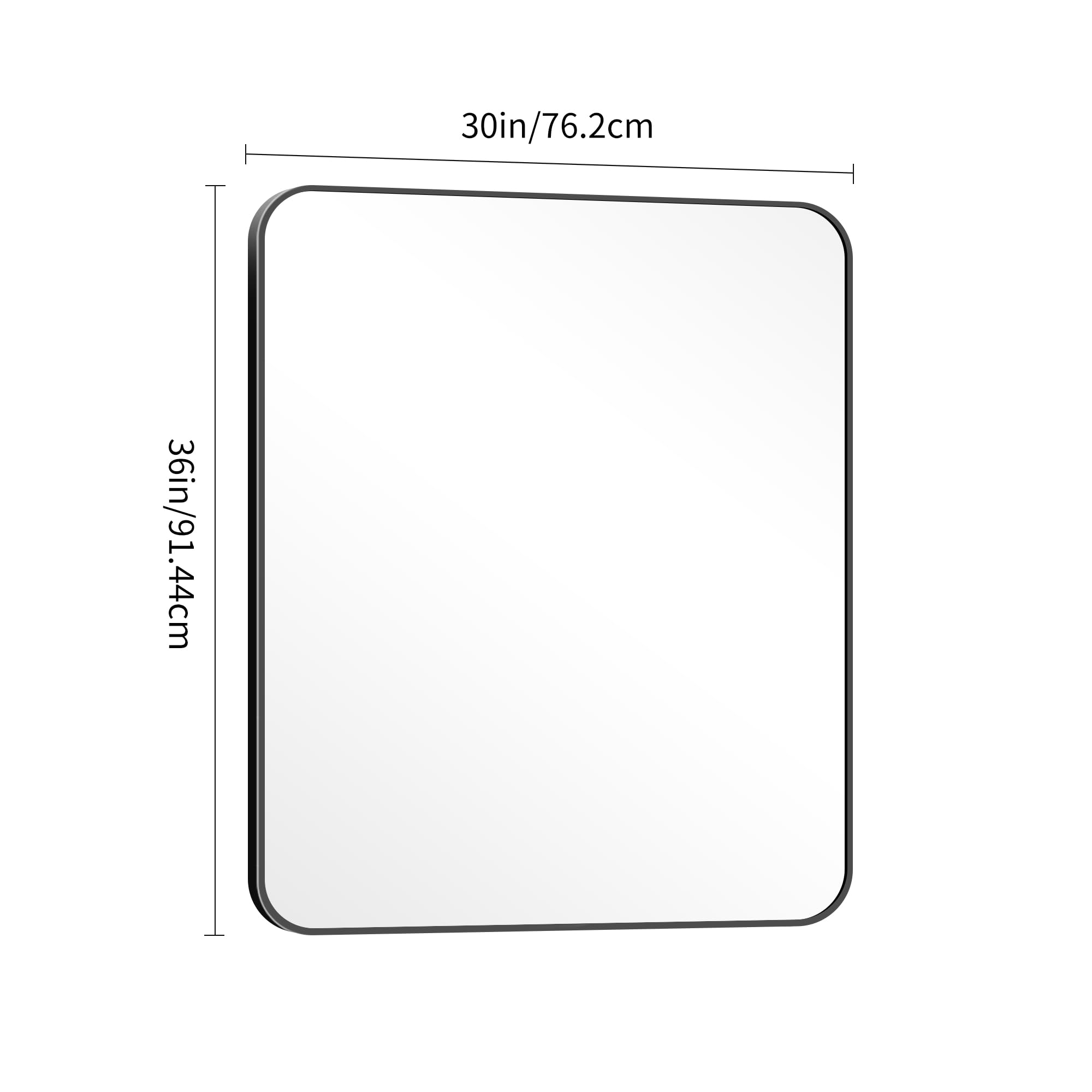 DESBING wall mirror supports vertical or horizontal mounting options.