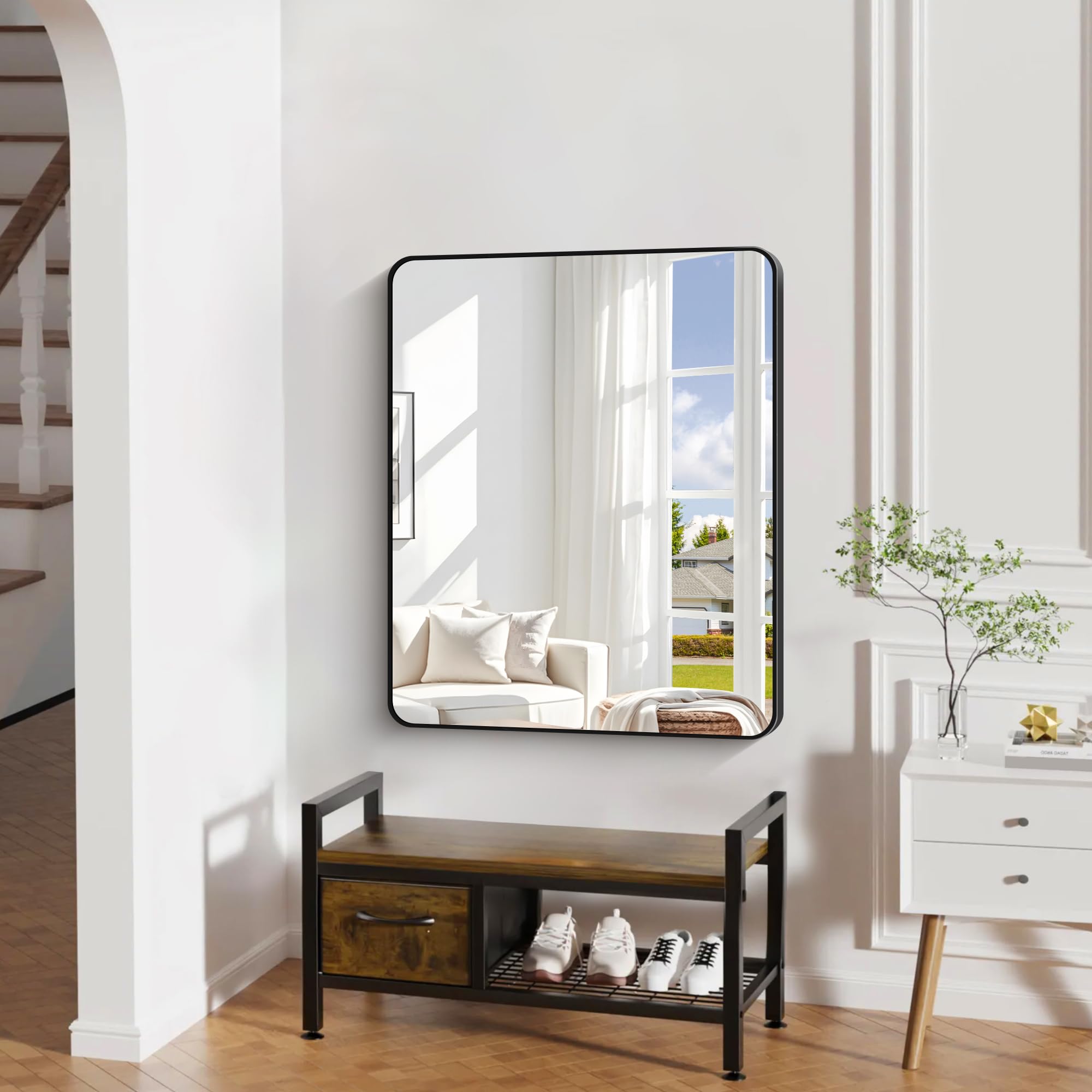 DESBING rust-proof aluminum frame ensures durability in humid spaces.