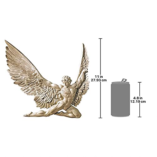 Design Toscano Icarus ivory finish wall sculpture brings antique elegance to walls.