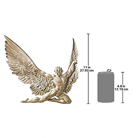 Design Toscano Icarus ivory finish wall sculpture brings antique elegance to walls.