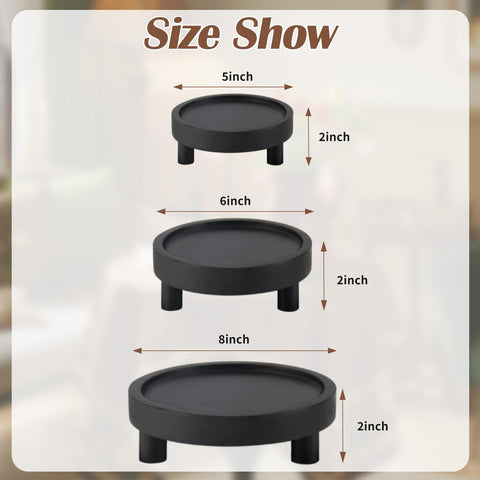 Destop wooden display riser medium 6in with 2in height ideal for desserts and plants.
