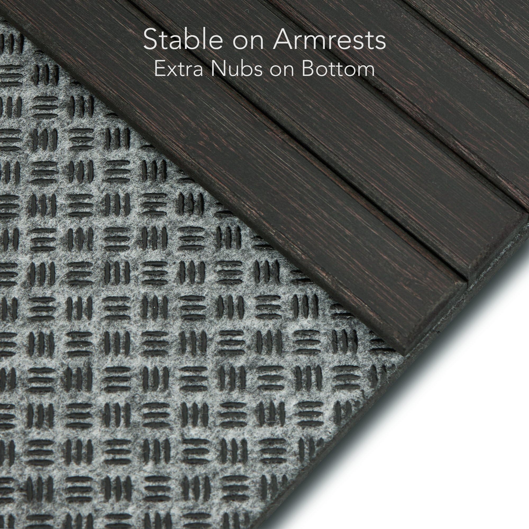 Detor arm tray features sturdy bamboo slats for long-lasting support.