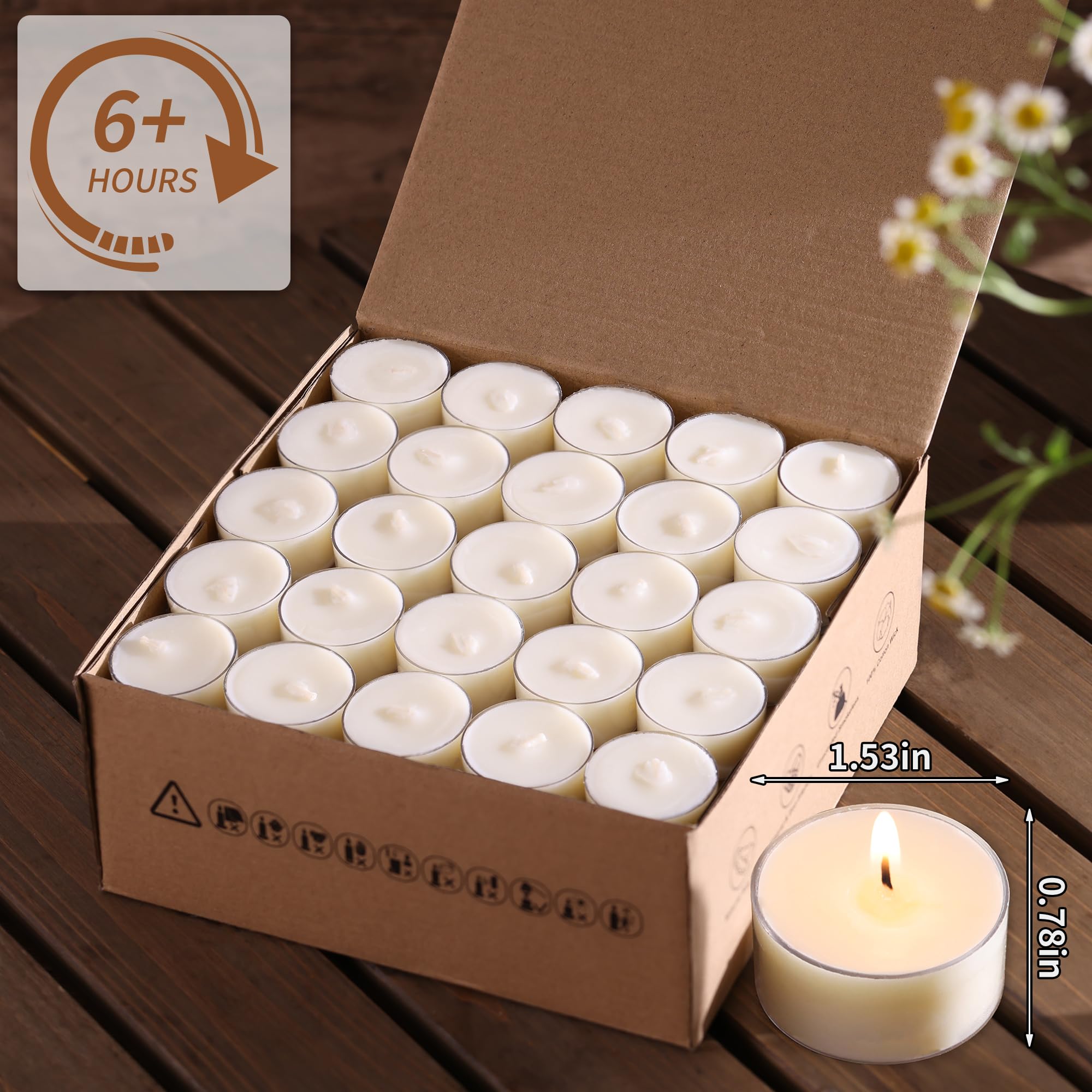 DEVI tea lights create warm, smokeless ambiance for weddings.