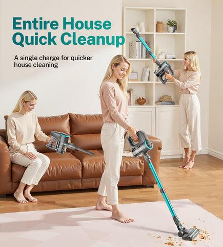 DEVOAC vacuum Max mode delivers deep cleaning for stubborn debris on carpets