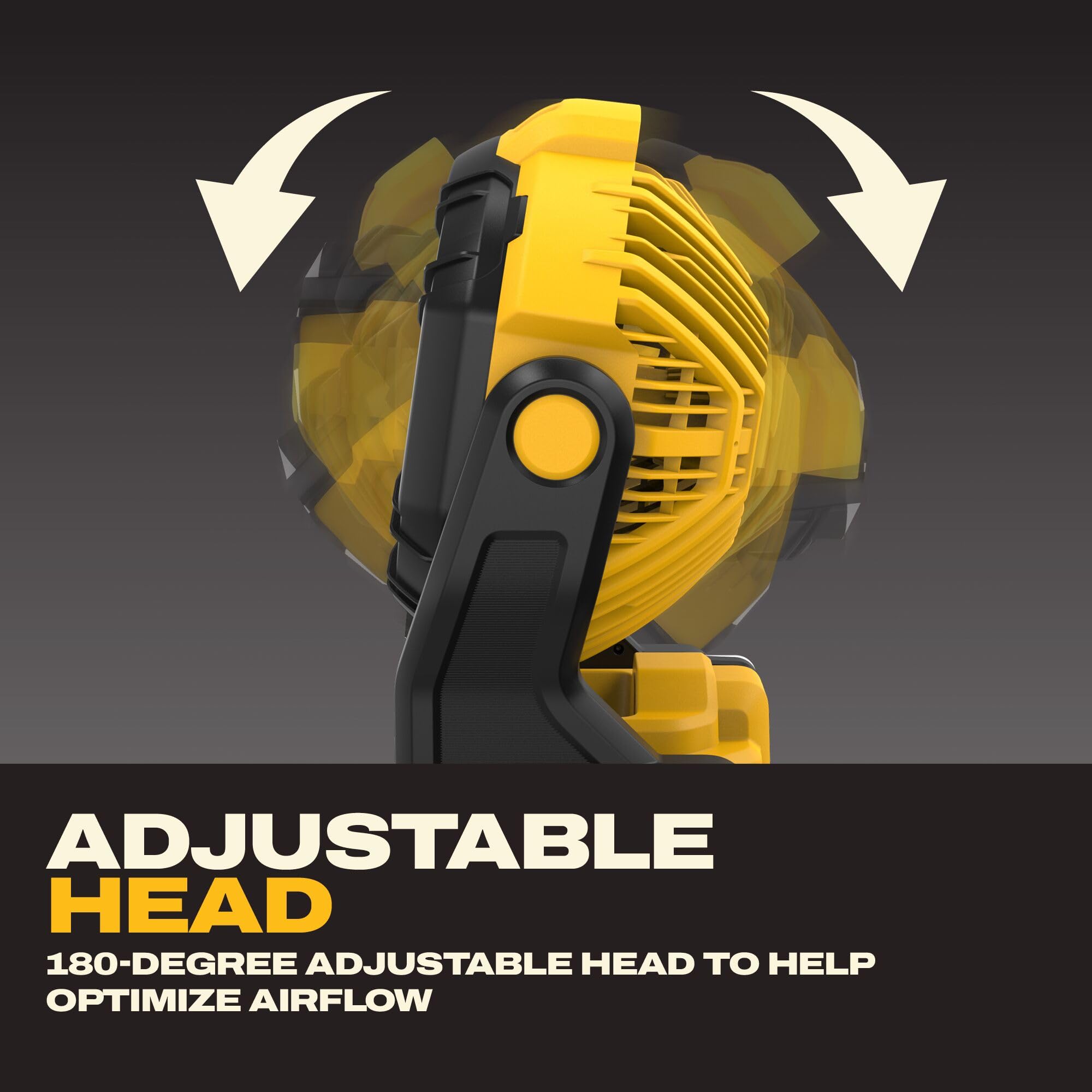 DEWALT DCE512B axial 3-blade design delivering strong airflow
