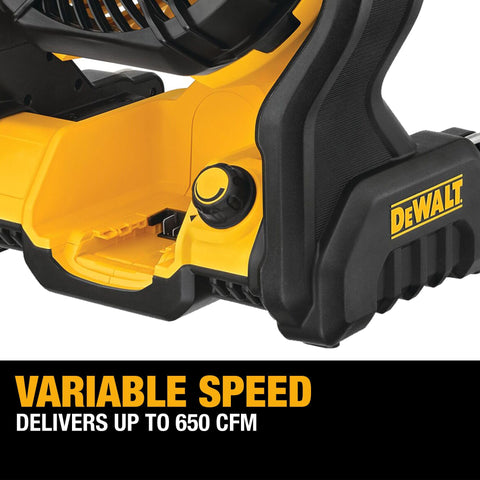 DEWALT DCE512B compact axial-blade design for efficient air output