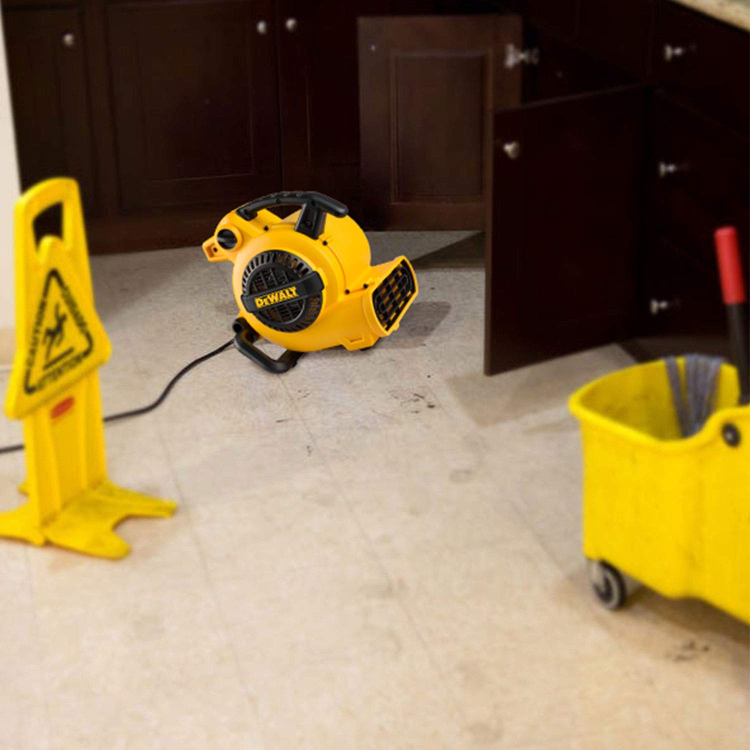 DEWALT DXAM-2260 compact design fits tight spaces for janitorial tasks
