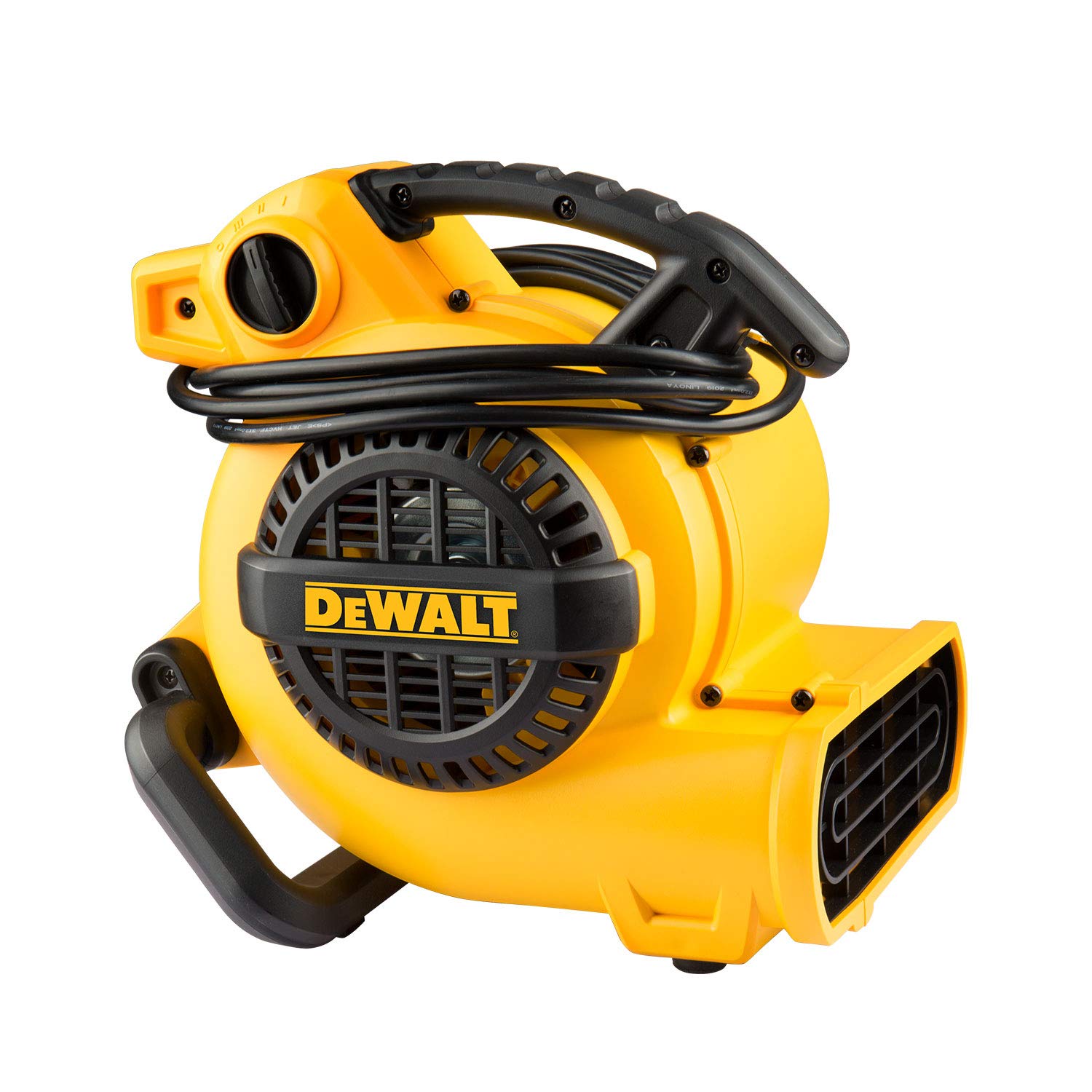 DEWALT DXAM-2260 control panel close-up for easy adjustments