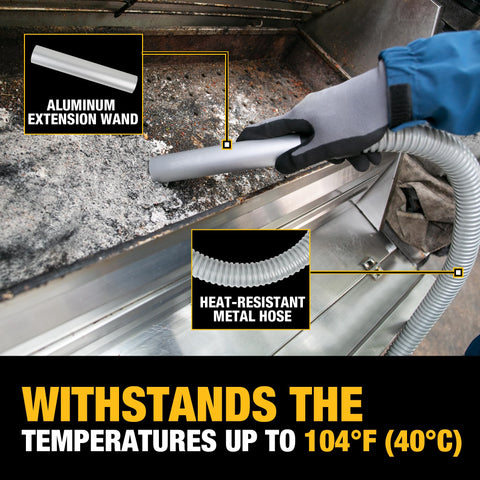 DEWALT DXV04A 4 ft hose enables flexible cleaning of corners and grills