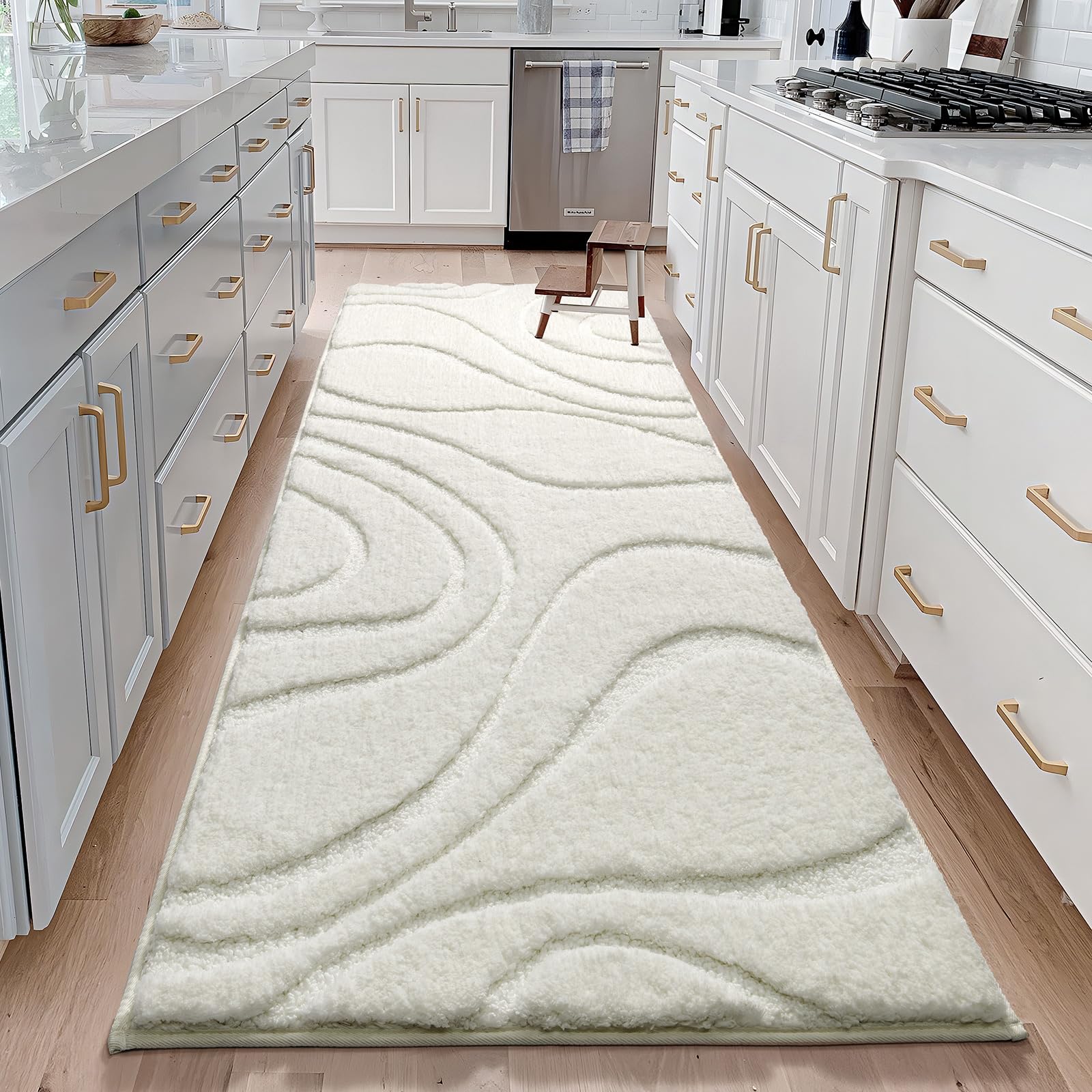DEXDE absorbent microfiber bath mat dries feet and reduces floor moisture