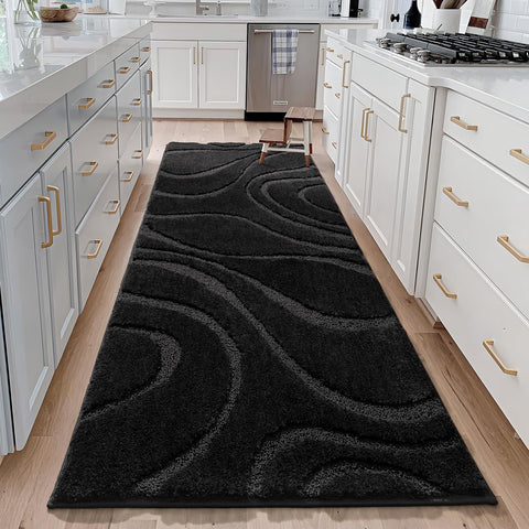 DEXDE bathroom runner back displays non-slip backing for secure placement