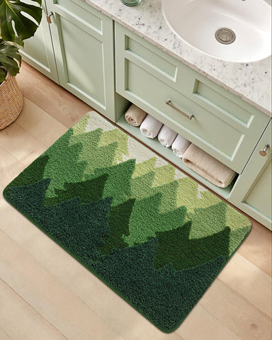 DEXI 20x32 bath mat dries quickly after showers.
