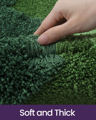 DEXI green color coordinates with many bathroom decors.
