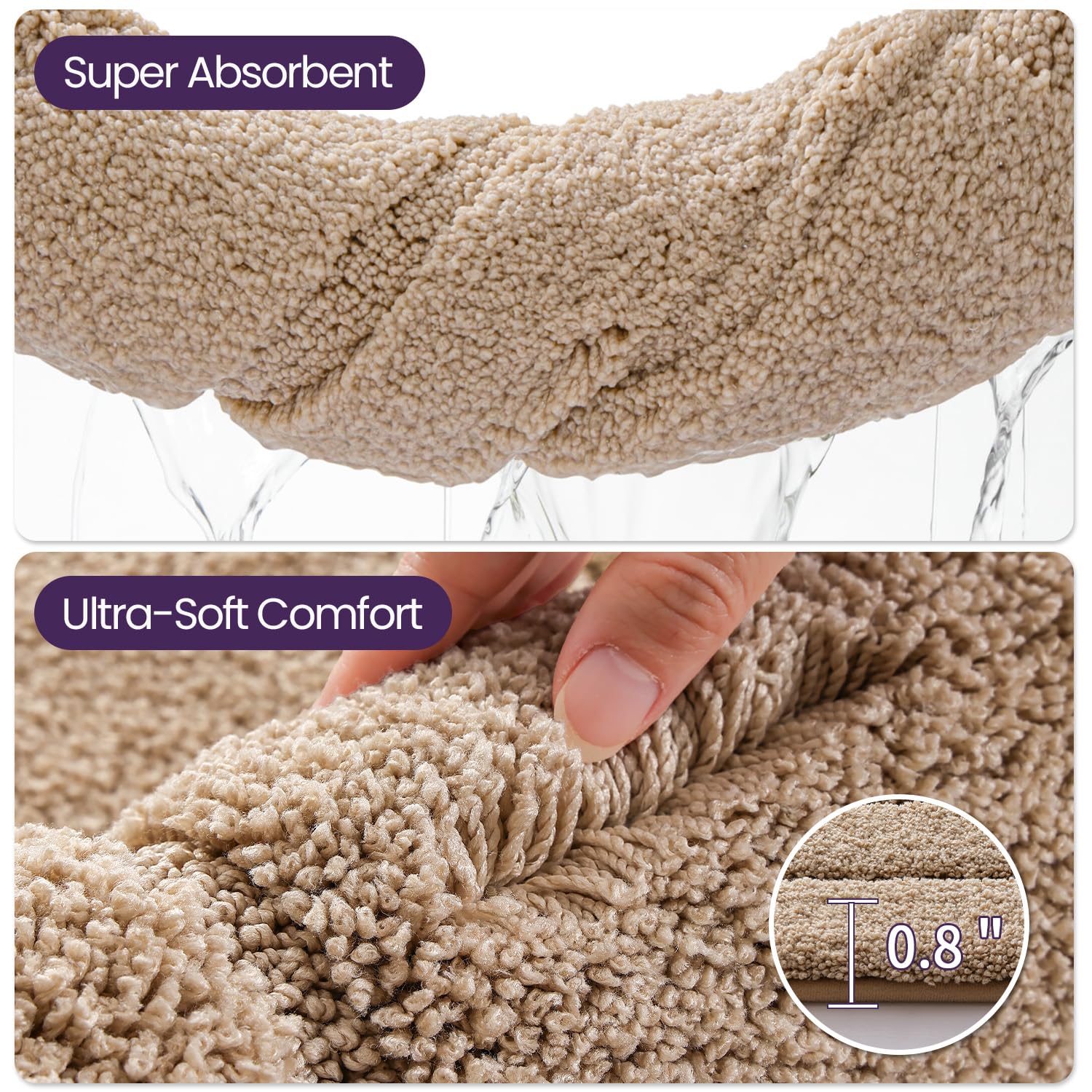 DEXI beige tone blends with many bathroom decors.