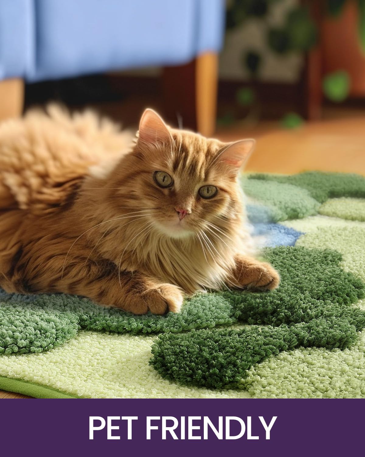 DEXI Moss Bath Mat designed for easy machine washing and quick drying.
