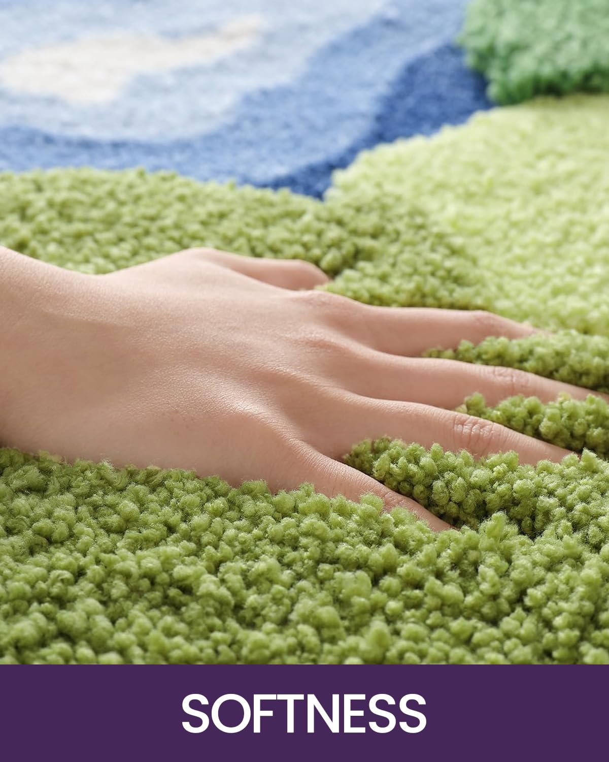 DEXI Moss Bath Mat texture preserves its 3D look after washing.