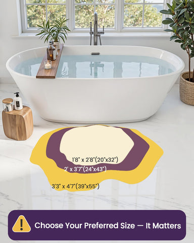 DEXI Moss Bath Mat thick plush texture feels warm on cold floors.