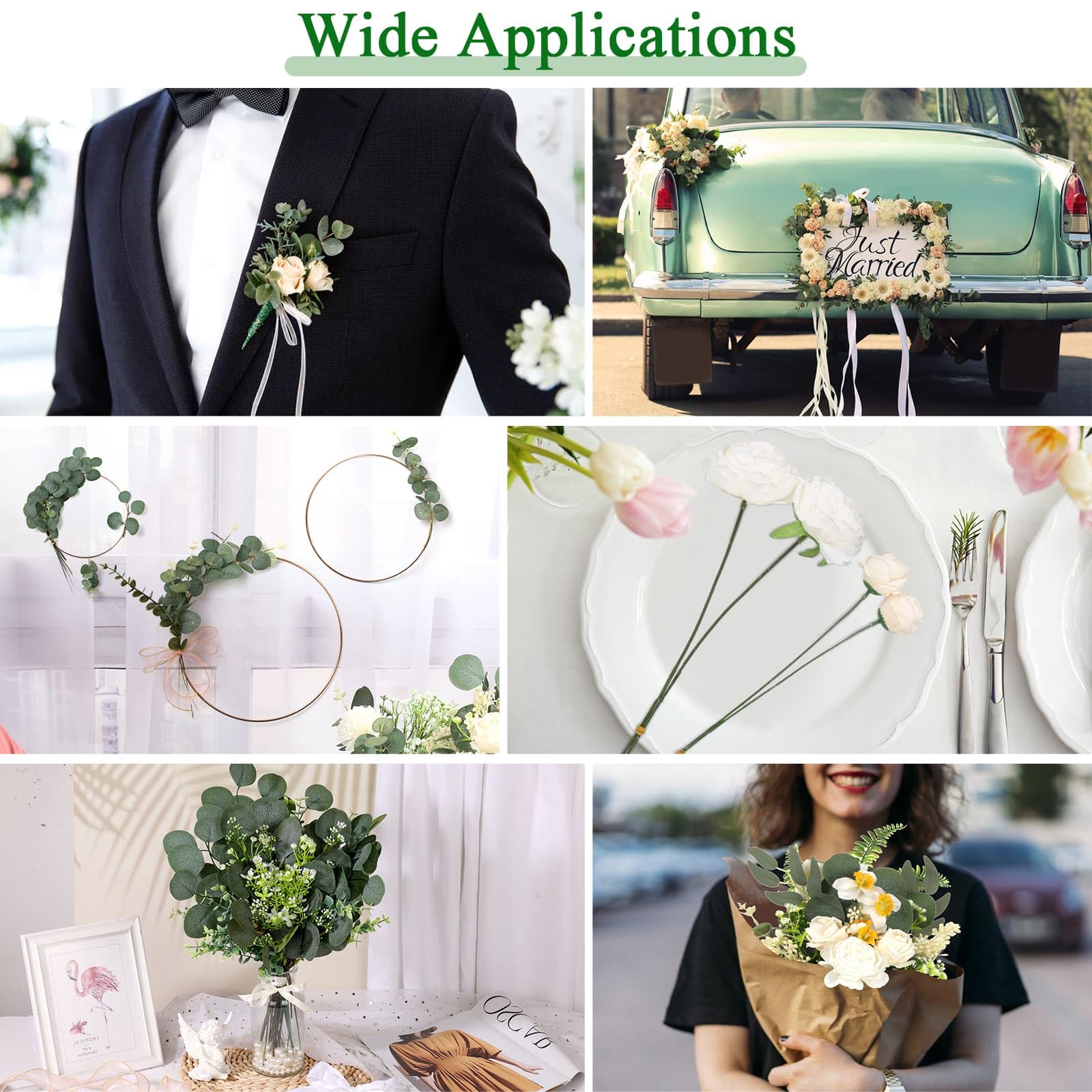 Dexpinzo baby eucalyptus leaves set for delicate corsages and small arrangements.
