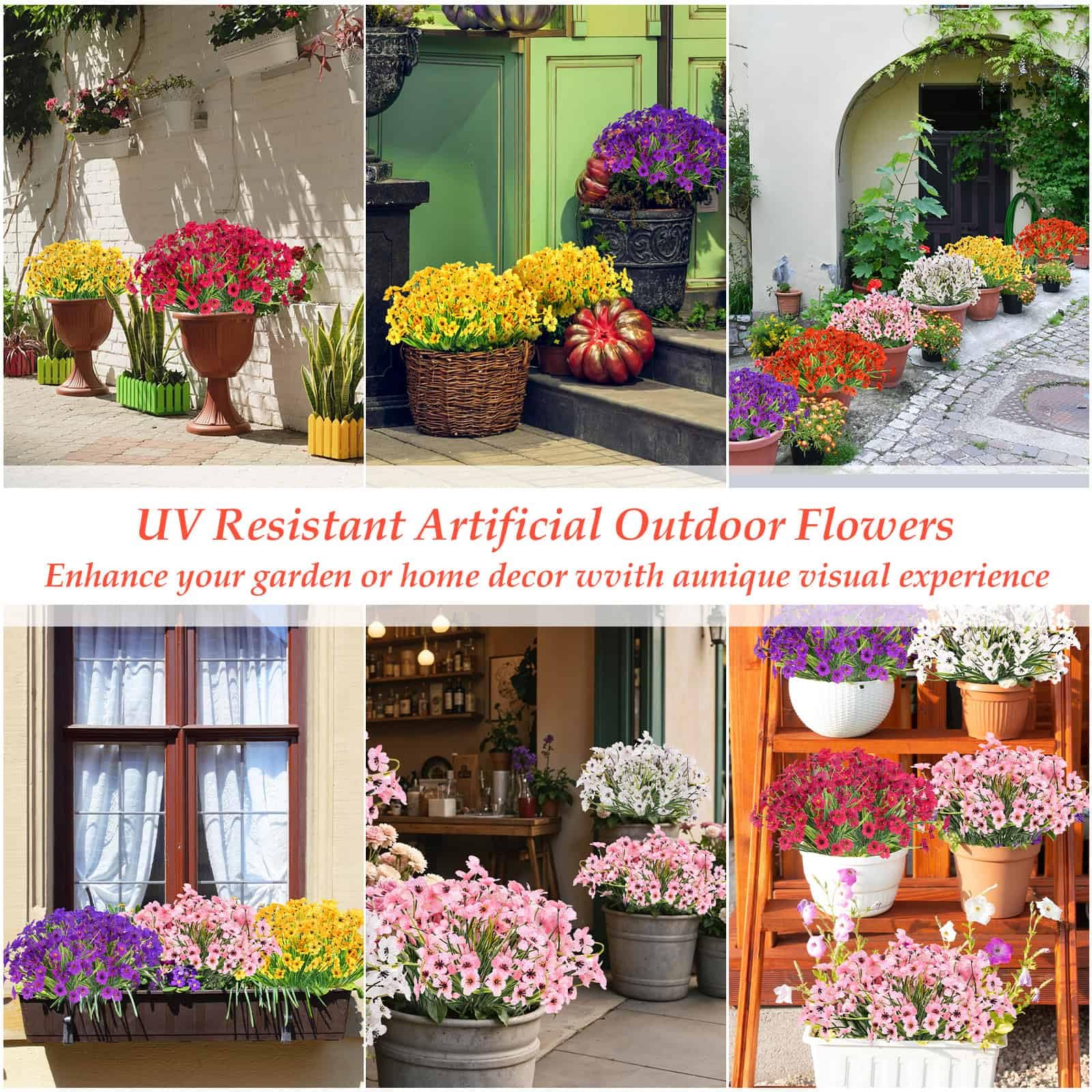 Dexpinzo UV-resistant outdoor plants designed to resist sun and weather.