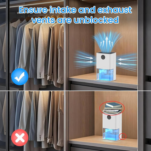 Deyagoo dehumidifier ideal for bedroom, RV, and closet use.