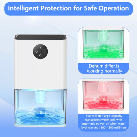 Deyagoo dehumidifier covers about 300 sq ft for living spaces.
