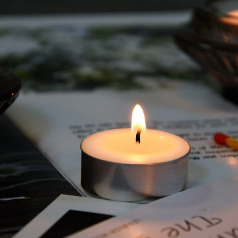 DEYBBY tealights in a cup holder create warm ambiance.