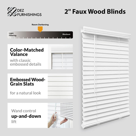 DEZ FURNISHINGS cordless 2in blind side profile highlights safe, cord-free operation