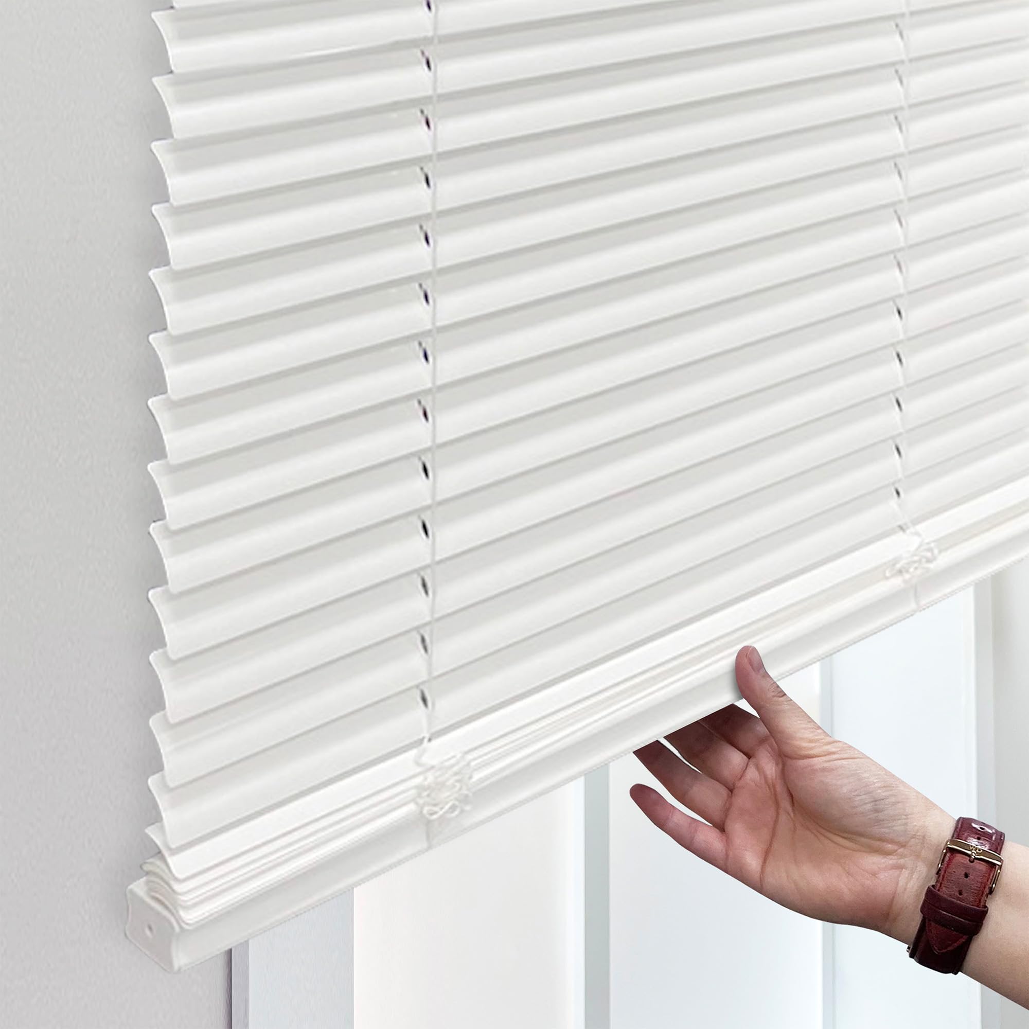 DEZ FURNISHINGS humidity-ready blinds pearl white resist warping and fading