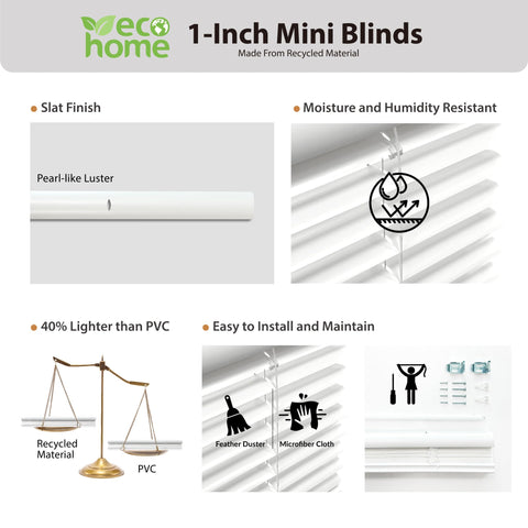 DEZ FURNISHINGS pearl white room darkening blinds shown in a living space