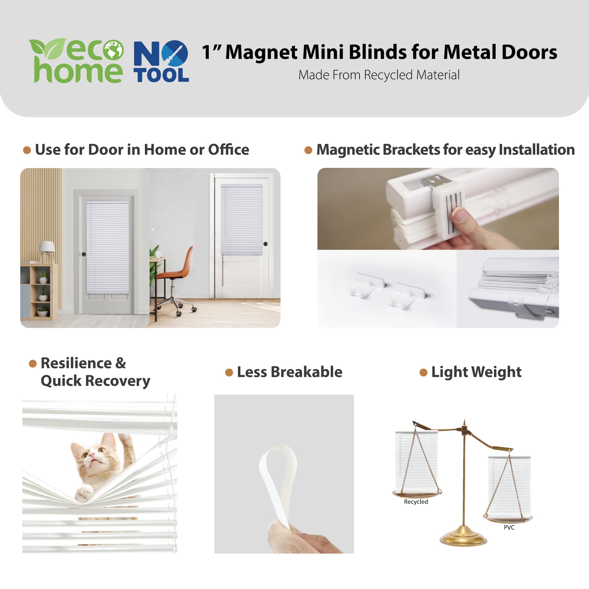 DEZ FURNISHINGS 1-inch magnet mini blinds measurement guide aids sizing.