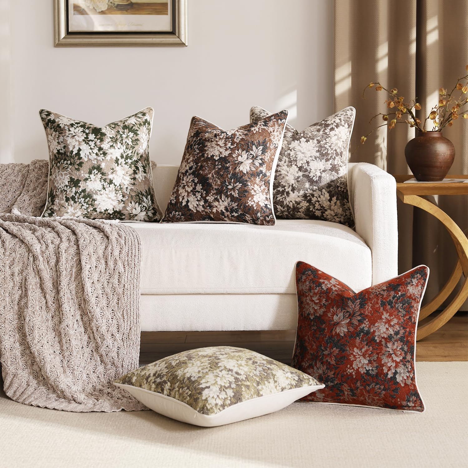 DEZENE cozy decor pillow cover 20x20 elevates couches and beds with soft elegance.