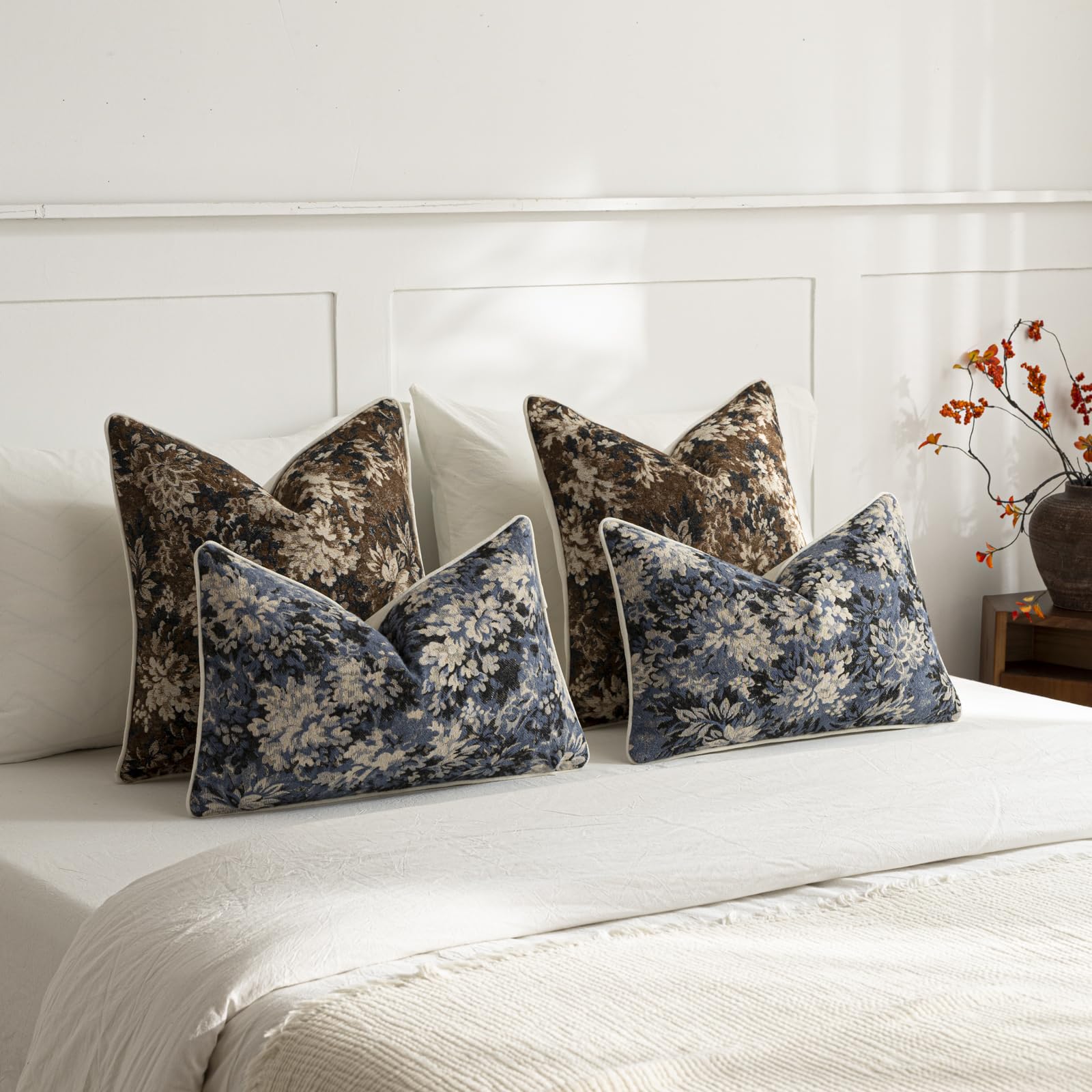 DEZENE set of 2 pillow covers 20x20 refreshes spaces with coordinated style.