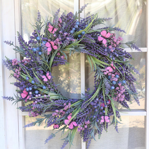 DFRREN Berries and lavender blend enhancing seasonal curb appeal outdoors.