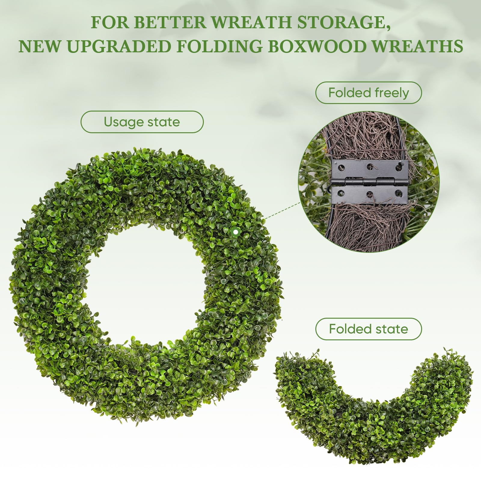 DFRREN boxwood wreath wall decor enhances interior charm with natural texture.