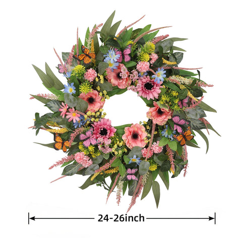 DFRREN natural rattan base provides durable, full wreath form.