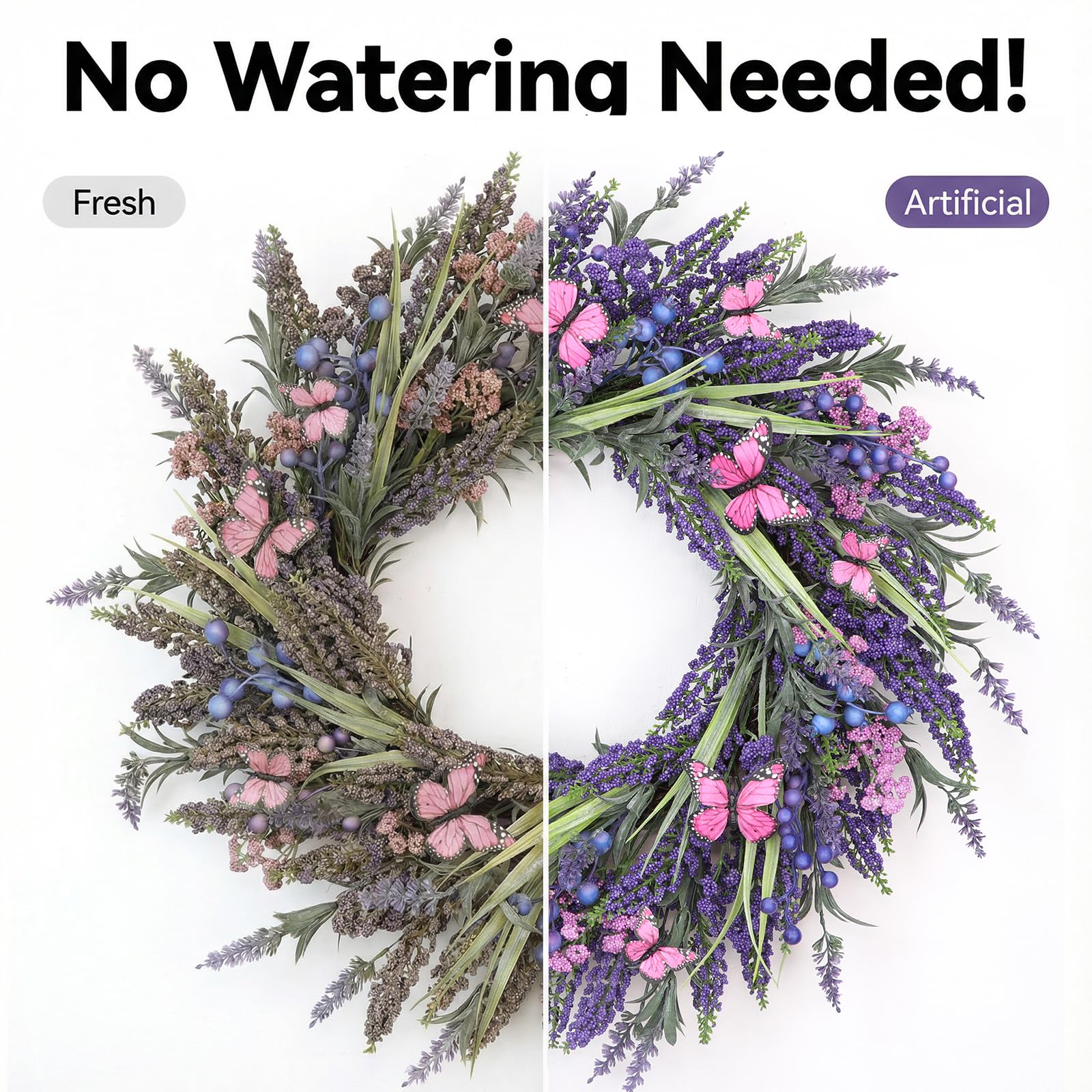 DFRREN Versatile wreath suitable for doors, walls, windows, or wedding backdrops.