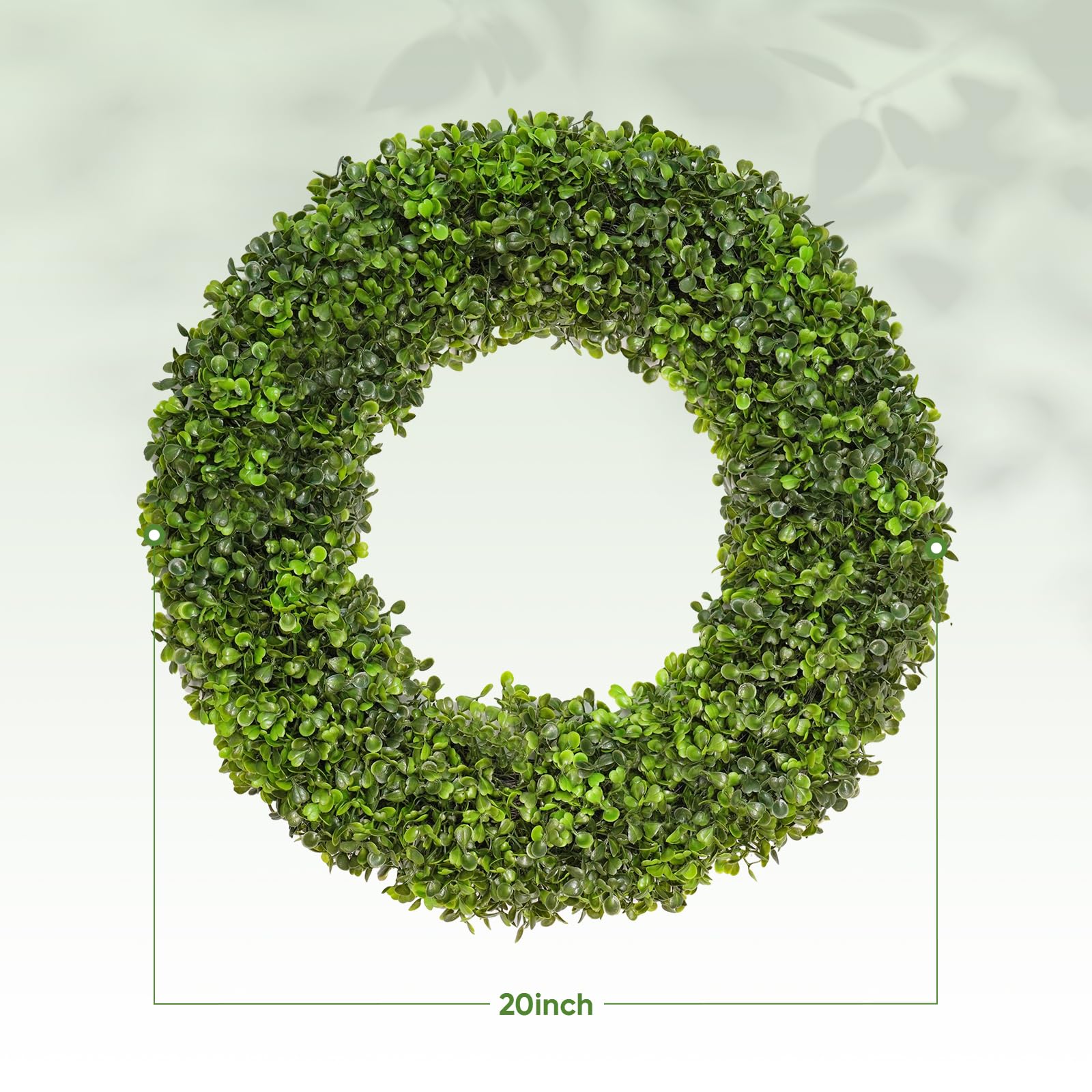 DFRREN outdoor wreath with UV-resistant leaves resists fading in sun and rain.