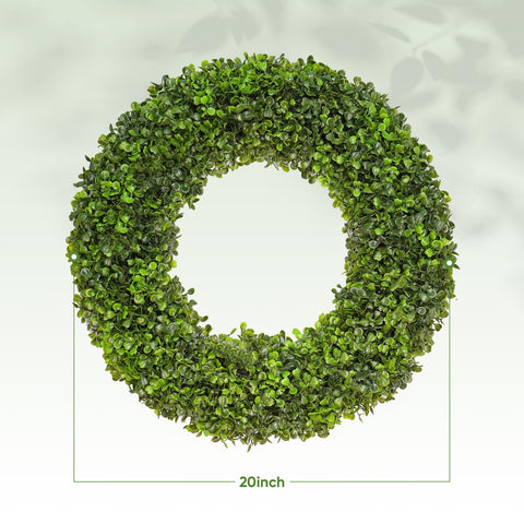 DFRREN outdoor wreath with UV-resistant leaves resists fading in sun and rain.