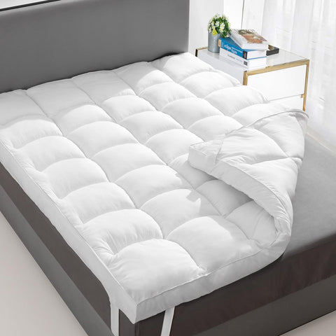 D&G The Duck and Goose Co extra thick topper on bed for plush comfort