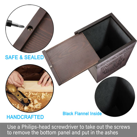 DGDCDV Cremation urn screw-bottom ensures secure protection of ashes.
