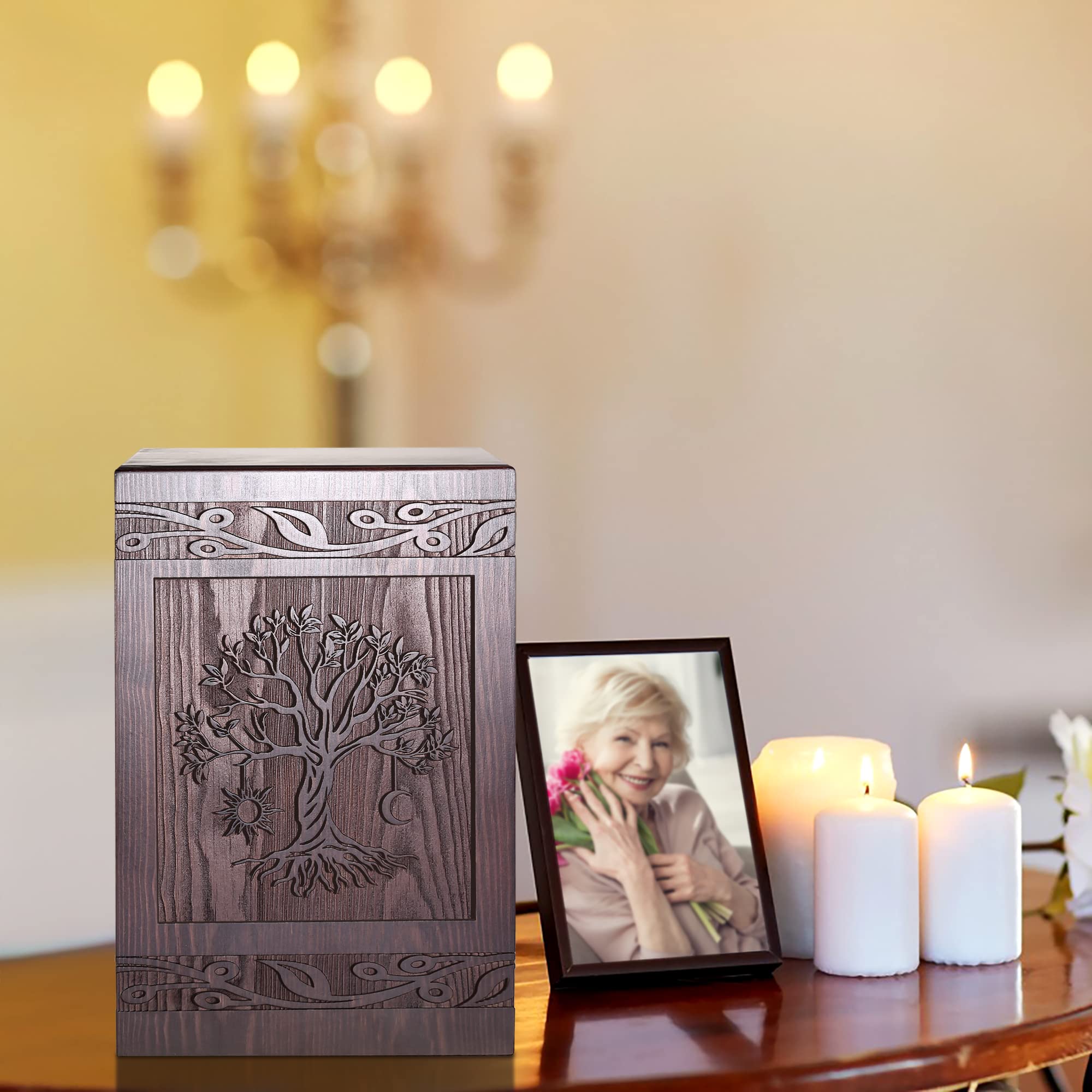 DGDCDV Handcrafted Tree of Life urn emphasizes unique design and heartfelt remembrance.