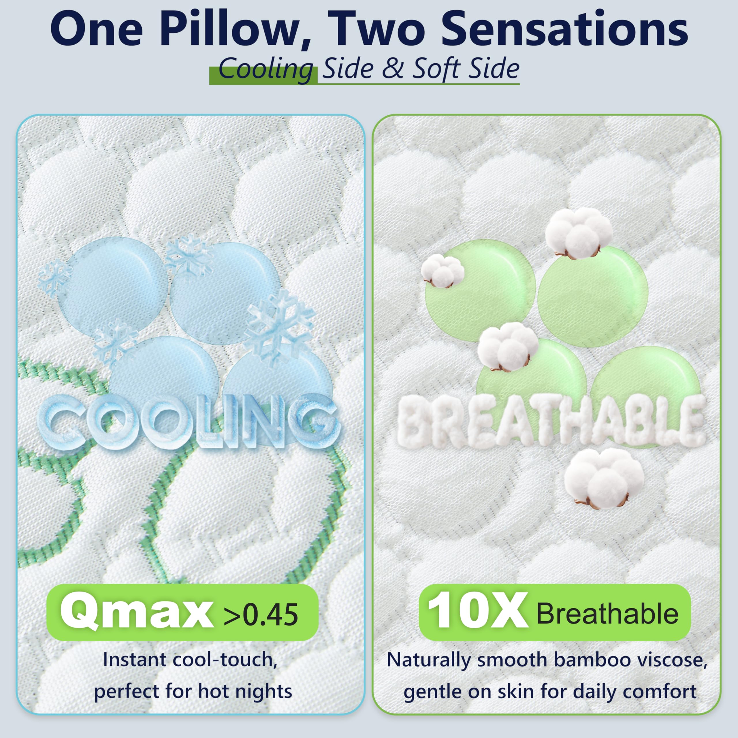 DGPEAR removable washable cover keeps the pillow fresh night after night.