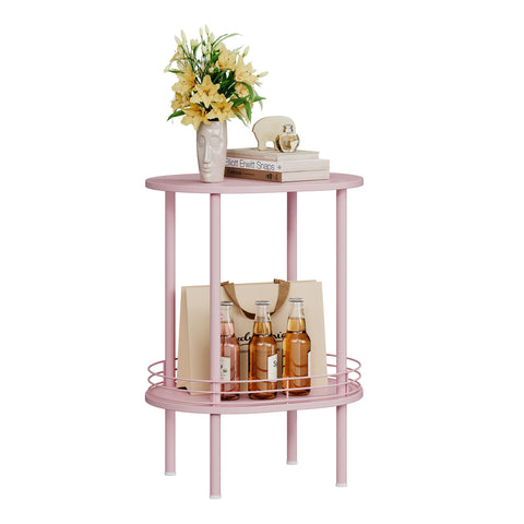 DGSANDGO pink end table finish that is waterproof and easy to clean.