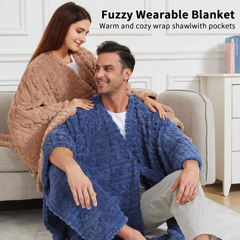 Dgsfmi cozy shawl perfect for couch, bed, or camping evenings.