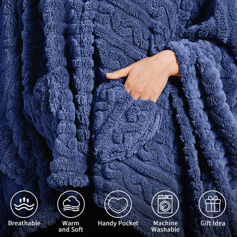 Dgsfmi wearable blanket with buttons prevents slipping during wear