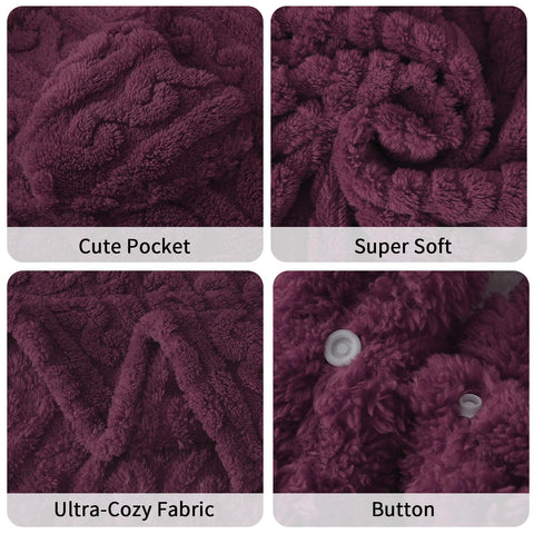 Dgsfmi poncho with two pockets for snacks and devices.